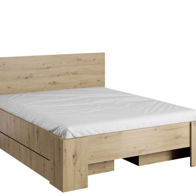Manželská posteľ s roštom a zásuvkou 160x200 RITA - dub artisan 