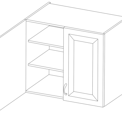Horná kuchynská skrinka EDISA - šírka 60 cm, biela