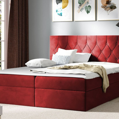 Americká dvojlôžková posteľ 160x200 SENSE 1 - červená + topper ZDARMA