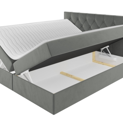 Americká dvojlôžková posteľ 200x200 SENSE 1 - hnedá + topper ZDARMA
