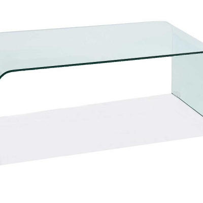 Sklenený konferenčný stolík PINO - transparentný