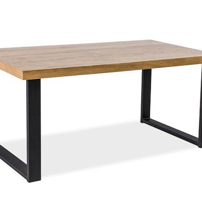 Jedálenský stôl UPTON 2 - 150x90, dub / čierny