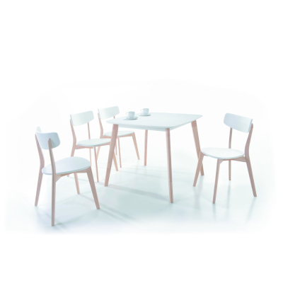 Jedálenský stôl IRVIN - 90x80 biely / dub
