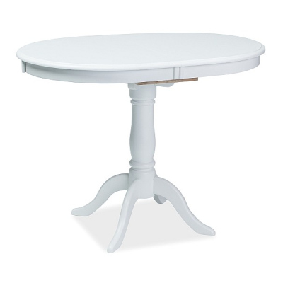 Rozkladací jedálenský stôl PIERCE - 100x70, biely