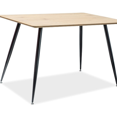 Jedálenský stôl KYRIL - 120x80, dub / čierny