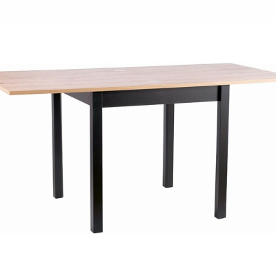 Rozkladací jedálenský stôl HELMUT - 80x80, dub artisan / čierny