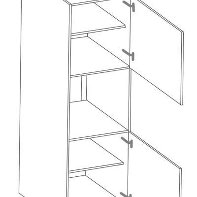 Kuchynská skriňa na vstavanú rúru LAJLA - šírka 60 cm, biela