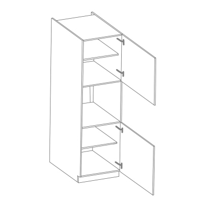 Kuchynská skriňa na vstavanú rúru LAJLA - šírka 60 cm, šedá / biela