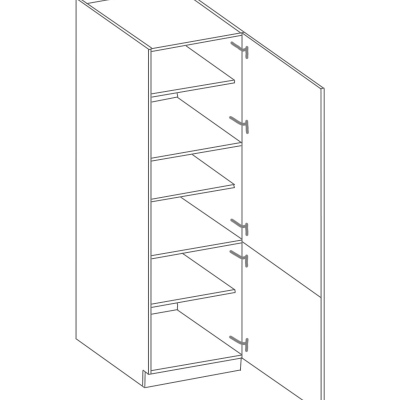 Potravinová skriňa LAJLA - šírka 60 cm, šedá / biela