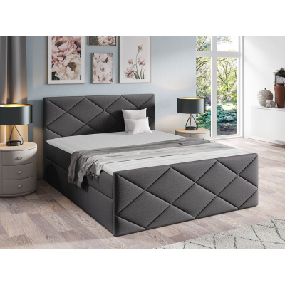 Kontinentálna jednolôžková posteľ 120x200 MATIA - šedá + topper ZDARMA