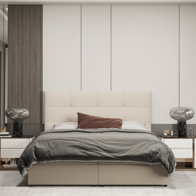 Dizajnová posteľ MALIKA - 160x200, tmavo béžová