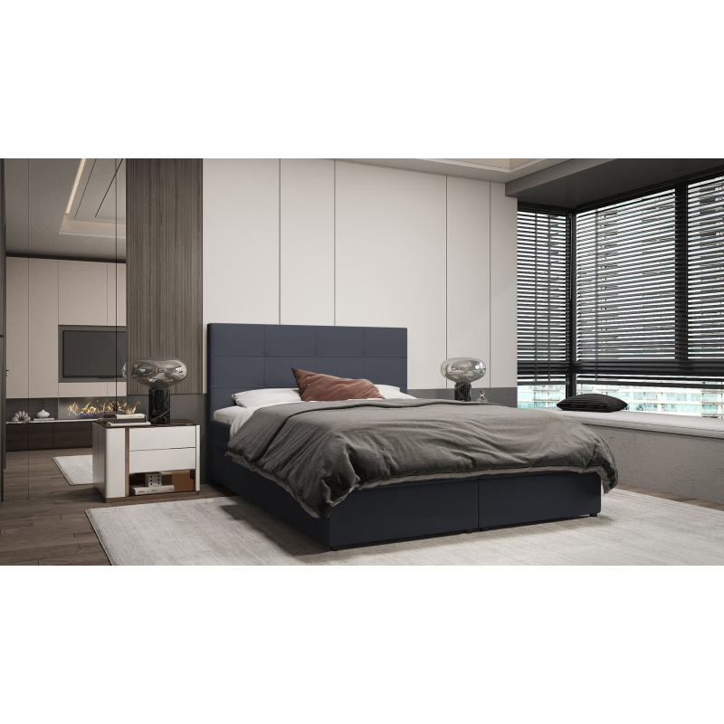 Dizajnová posteľ MALIKA - 160x200, tmavo šedá