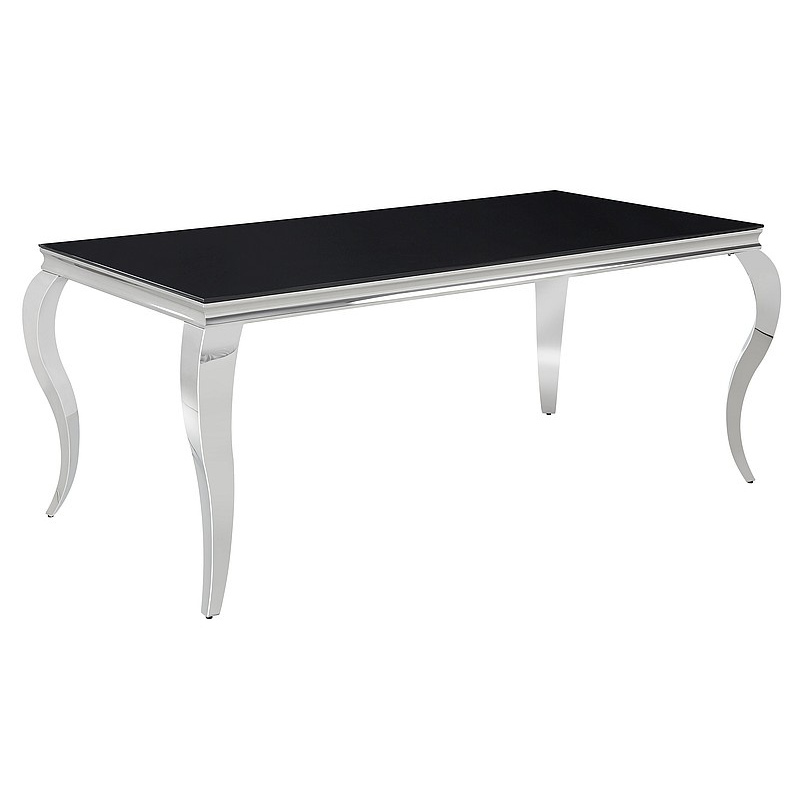 Jedálenský stôl PREDRAG - 150x90, čierny / chróm