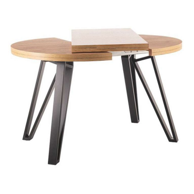 Rozkladací jedálenský stôl HILARY - dub artisan / čierny