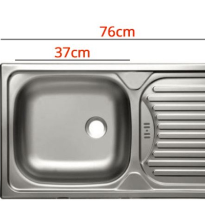 Kuchyňa 260/260 cm ROU - dub sonoma / nubian + LED, drez a príborník ZDARMA