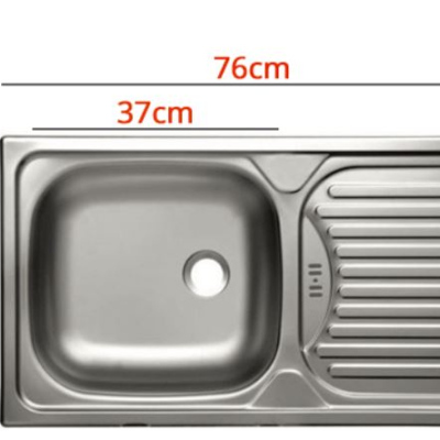 Kuchyňa 260/260 cm ROU - dub sonoma / nubian + LED a drez ZDARMA