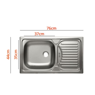 Kuchyňa 260/260 cm ROU - dub sonoma / nubian + LED a drez ZDARMA