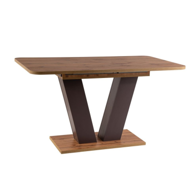 Rozkladací jedálenský stôl OLEFIR - dub / hnedý