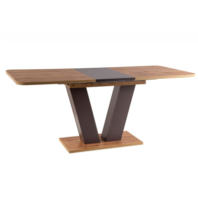 Rozkladací jedálenský stôl OLEFIR - dub / hnedý