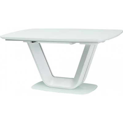 Rozkladací jedálenský stôl MARVIN - 140x90, matný biely