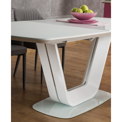 Rozkladací jedálenský stôl MARVIN - 140x90, matný biely