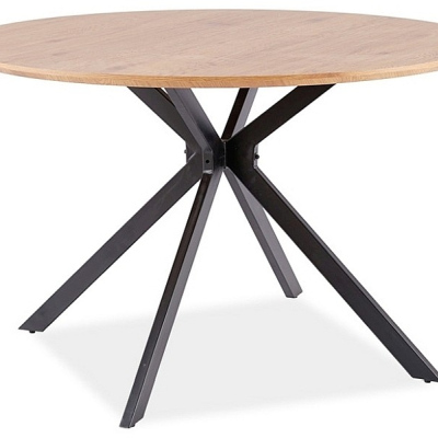 Okrúhly jedálenský stôl ATTILA - dub / čierny