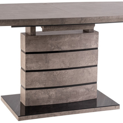 Rozkladací jedálenský stôl WOLFGANG - 140x80, betón