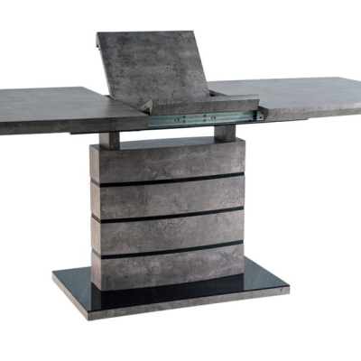 Rozkladací jedálenský stôl WOLFGANG - 140x80, betón