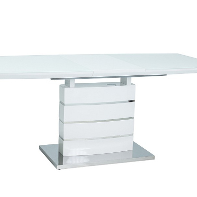 Rozkladací jedálenský stôl WOLFGANG - 140x80, biely