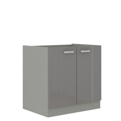 Kuchyňa do paneláku 180/180 cm SHAN 2 - šedá / lesklá krémová + príborník a pracovná doska ZDARMA