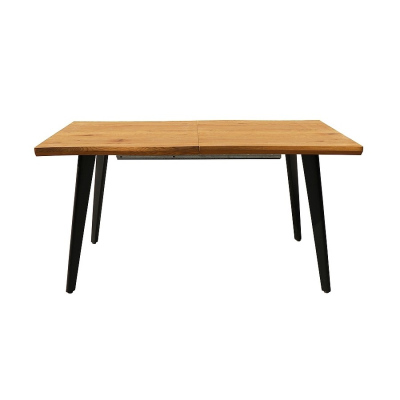 Rozkladací jedálenský stôl CYPRIAN - 150x90, dub / čierny