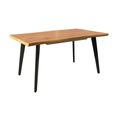 Rozkladací jedálenský stôl CYPRIAN - 120x80, dub / čierny