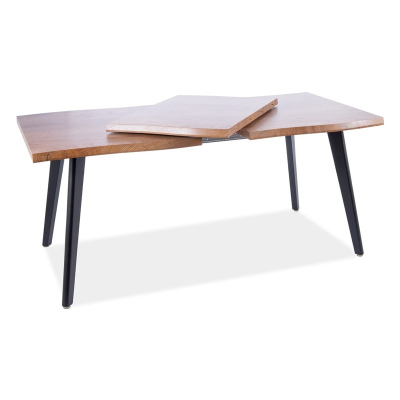 Rozkladací jedálenský stôl CYPRIAN - 150x90, dub artisan / čierny