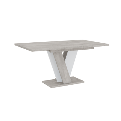 Rozkladací jedálenský stôl ANDREJ - betón / biely