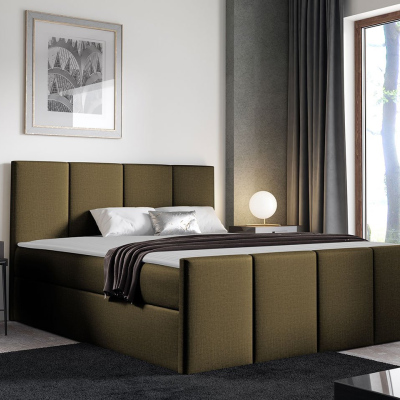 Hotelová manželská posteľ 180x200 MORALA - hnedá 3 + topper ZDARMA