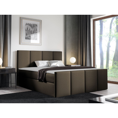 Hotelová manželská posteľ 180x200 MORALA - hnedá 2 + topper ZDARMA