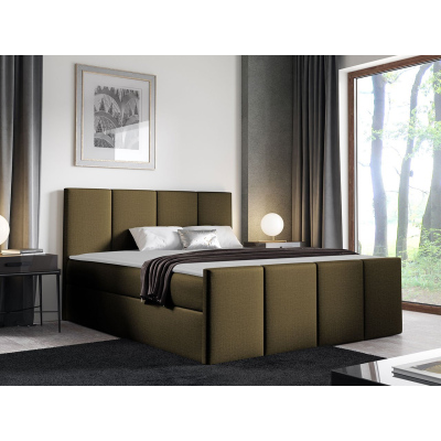 Hotelová jednolôžková posteľ 120x200 MORALA - hnedá 3 + topper ZDARMA