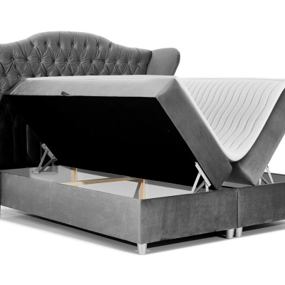 Kontinentálna jednolôžková posteľ 120x200 NEIVA - čierna + topper ZDARMA