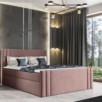 Americká jednolôžková posteľ 120x200 VITORIA - ružová + topper ZDARMA