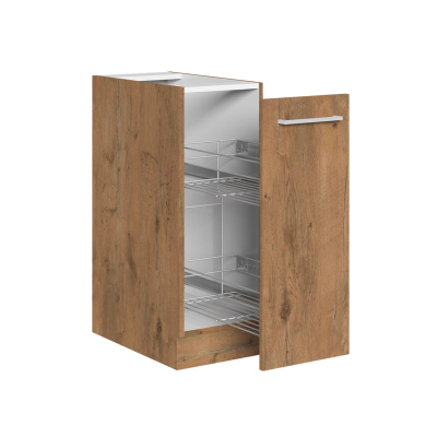 Kuchynská linka 270/270 cm ZHILAN 3 - dub lancelot / matera + LED, drez a pracovná doska ZDARMA