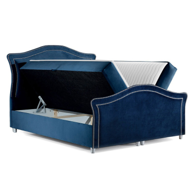 Kontinentálna manželská posteľ 200x200 VARIEL 2 - svetlá modrá + topper ZDARMA