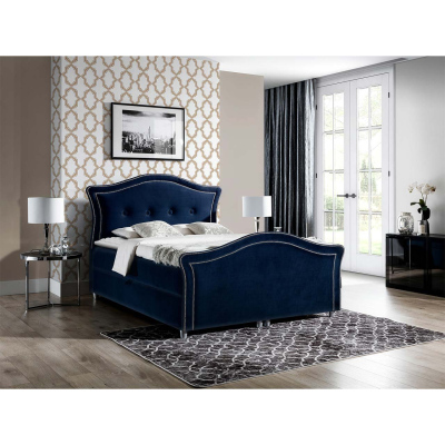 Kontinentálna manželská posteľ 160x200 VARIEL 2 - modrá + topper ZDARMA