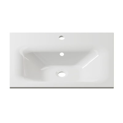 Nábytok do kúpeľne MERAF - biely / lesklý biely + LED, sifón a umývadlo ZDARMA