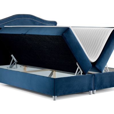 Kontinentálna manželská posteľ 200x200 VARIEL 1 - svetlá modrá + topper ZDARMA