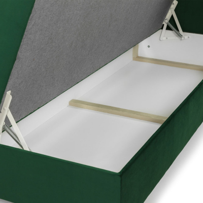 Boxspringová dvojlôžková posteľ 160x200 SERAFIN - krémová + topper ZDARMA