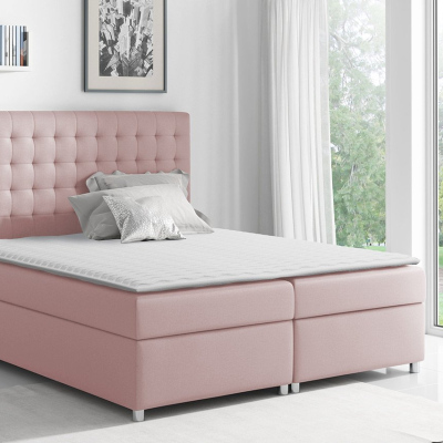 Hotelová manželská posteľ 160x200 SARITA - ružová + topper ZDARMA