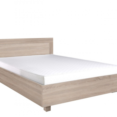Manželská posteľ s matracom a roštom 160x200 TAKA - dub sonoma