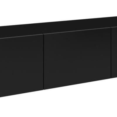 TV stolík 150 cm CHEMUNG - čierny / lesklý čierny