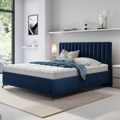 Manželská posteľ s úložným priestorom 180x200 TANIX - modrá