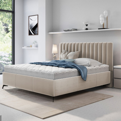 Manželská posteľ s úložným priestorom 180x200 TANIX - béžová